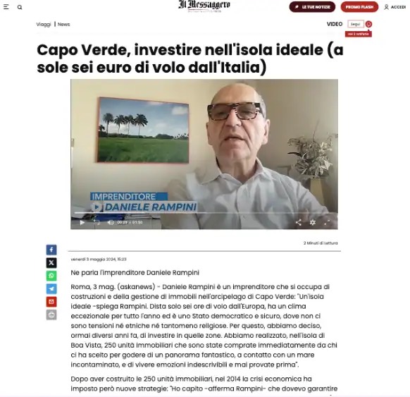Capo Verde, investire nell’isola ideale (a sole sei euro di volo dall’Italia)