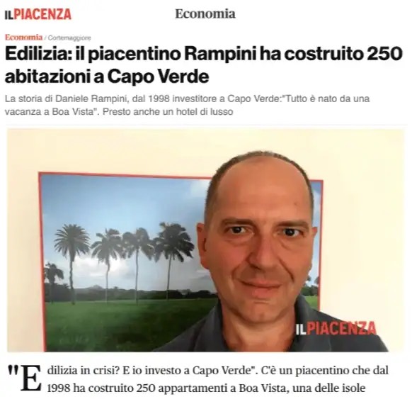 Edilizia: il piacentino Rampini ha costruito 250 abitazioni a Capo Verde